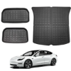 Picture of Tesla Model Y XPE Rear Well Front Cargo Trunk Toolbox Boot Liner Floor Mats
