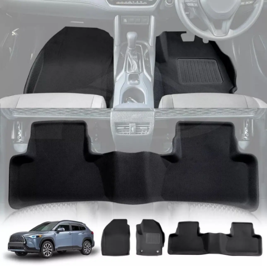 Picture of 3D All-Weather Floor Mats for Toyota Corolla Cross 22-24 Heavy Duty Carpet Liner