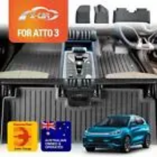 Picture of 3D All-Weather Floor Mats for BYD Atto 3 2022-2024 Carpet Liners TPE Rubber Mat