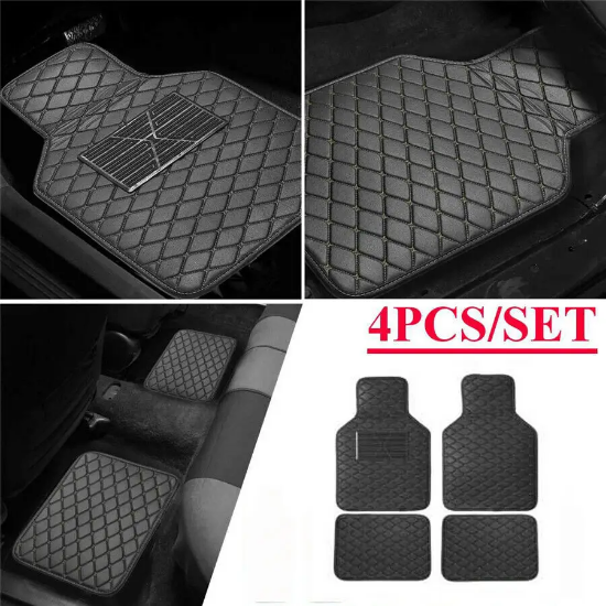 Picture of Full Coverage Car Floor Carpet Mat Set PU Leather Waterproof Protector Foot Pads