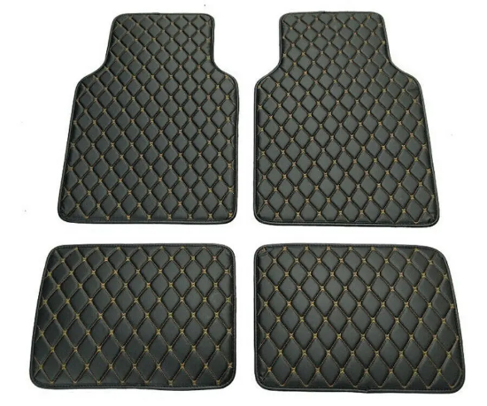 Picture of 4pcs PU Leather Car Front & Rear Floor Carpet Mats Waterproof Foot Pad Protector