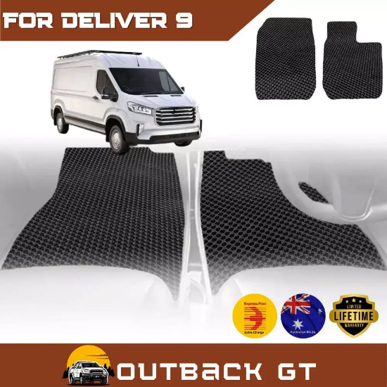 Picture of 6D Diamond Car Floor Mats for LDV Deliver 9 Van 2019-Current Front Set | Heavy D