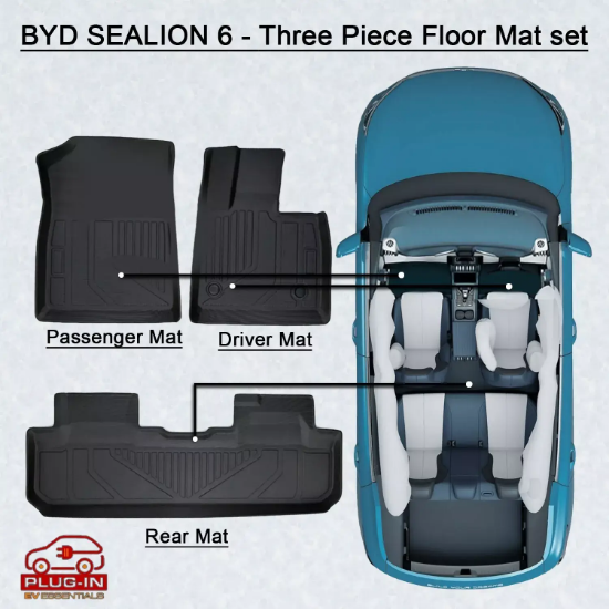 Picture of BYD Sealion 6 Car Floor Mats 3D XPE Textured Look Sea Lion 6 Liners Rubber