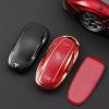Picture of For Tesla Model X S 3 Y Remote Key Fob Cover Case Holder Shell Protector Keyring