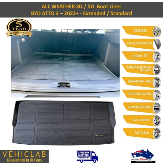 Picture of 3D TPE All Weather Boot Cargo Mat Liner for BYD Atto 3 - 2023 - 2024 -AUS DESIGN