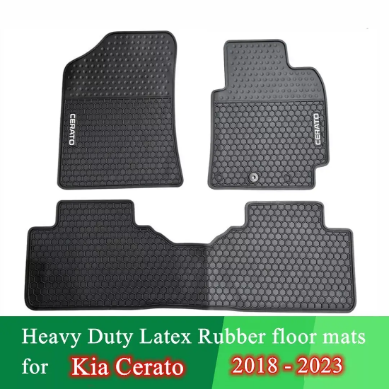 Picture of Heavy Duty Waterproof Rubber Car Floor Mats 2 rows for Kia Cerato 2018 - 2024
