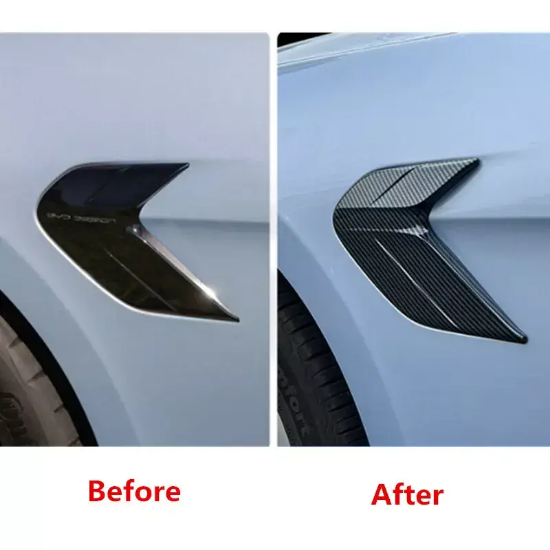 Picture of Carbon Fiber 2X Door Side Fender Wing Cover Trim For BYD SEAL EV 2023 2024 2025
