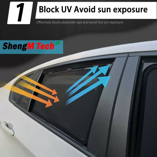 Picture of Magnetic Sun Shades For Subaru Crosstrek GU 22+Front Port Back Windows Sun Blind
