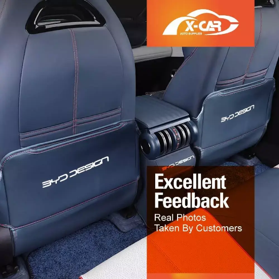 Picture of Car Seat Back Protectors for BYD Atto 3 Anti-Kick Mats PU Leather Cover 2022-25