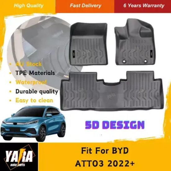 Picture of YARA 5D TPE Premium Car Floor Mats for BYD Atto 3 2022-2024 All Weather
