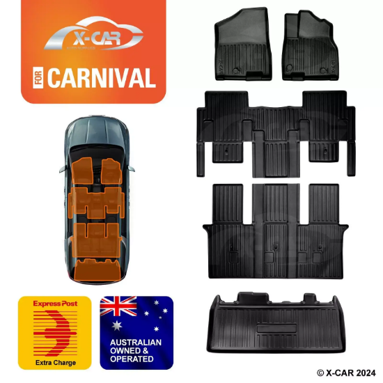 Picture of Car Boot Liner Floor Mats for Kia Carnival KA4 Series 2020-2025 Cargo Trunk Mat