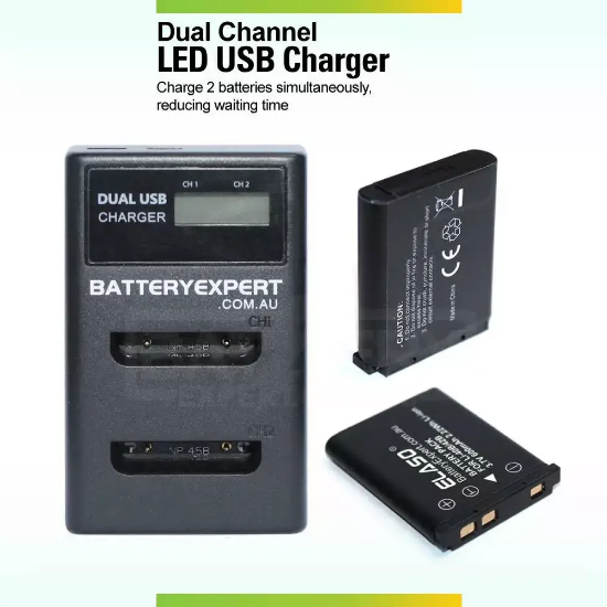 Picture of Battery Dual Charger for Olympus LI-42B LI-40B Tough TG-310 TG-320 725 770 SW