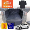 Picture of Tesla Model Y Rear Trunk Cargo Liner Pet Dog Mat Rear Seat Back Cover Non-Slip