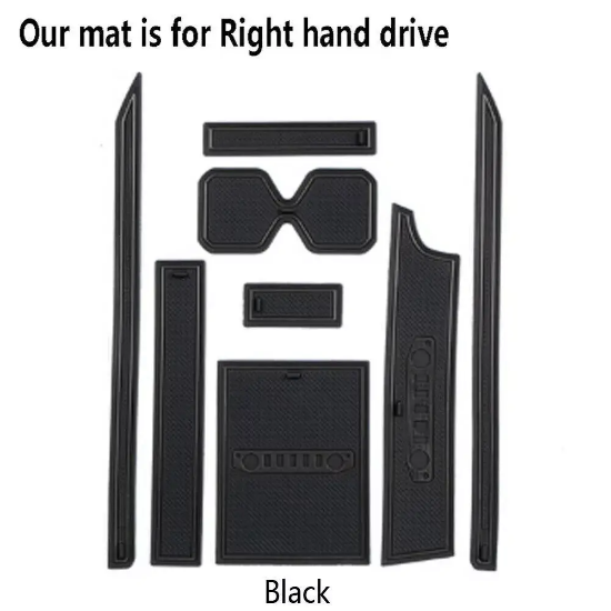 Picture of Fits Suzuki Jimny 2019-2023 Gate Slot Mat Cup Holder Pad Door Groove Mats-Black