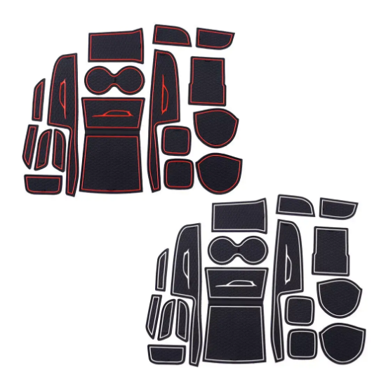 Picture of 17Pcs Inner Door Mat Gate Slot Pad Cup Mat Holder Fit For Suzuki Vitara 15-18 zw