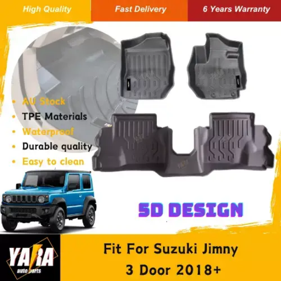 Picture of YARA 5D TPE Front Row Floor Mats for Suzuki Jimny Auto Transmission 2018+