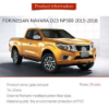 Picture of Rubber Non-slip Gate Slot Mat Cup Pads Accessories fit Nissan Navara NP300 D23