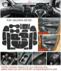 Picture of Rubber Non-slip Gate Slot Mat Cup Pads Accessories fit Nissan Navara NP300 D23