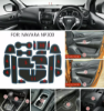 Picture of Rubber Non-slip Gate Slot Mat Cup Pads Accessories fit Nissan Navara NP300 D23