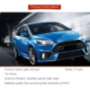 Picture of fits Ford Focus RS 2015-2018 Non-slip Gate Slot Pad Rubber Cup Holder Mats-Blue