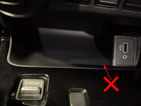 Picture of Red Non-slip Inner Gate Slot Mat Cup Pads fits Nissan Navara NP300 D23 2015-2019
