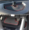 Picture of Red Non-slip Inner Gate Slot Mat Cup Pads fits Nissan Navara NP300 D23 2015-2019