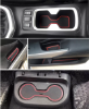 Picture of Red Non-slip Inner Gate Slot Mat Cup Pads fits Nissan Navara NP300 D23 2015-2019