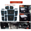 Picture of Gate Slot Mats For Renault Captur 2019-20 Non-Slip Interior Cup Holder Pad 12pcs