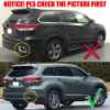 Picture of fits Toyota Kluger 2014-2019 Chrome Rear Bumper Fog Lamp Light Cover Decor Trim
