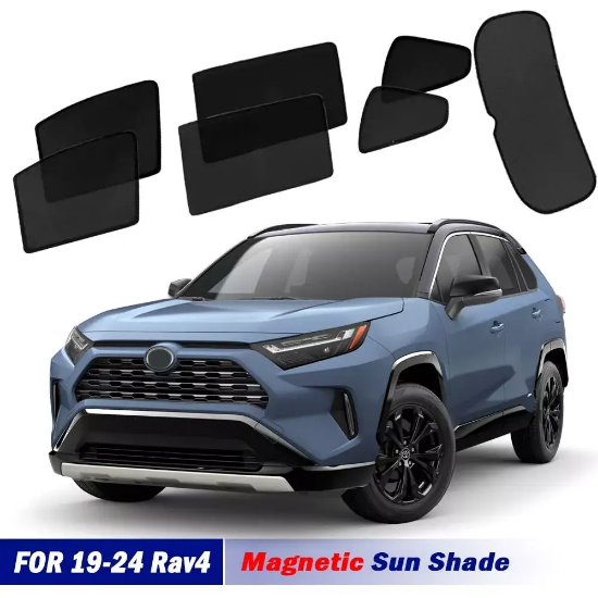 Picture of Magnetic Sun Shades For Toyota Rav4 19-24 Front Rear Port Back Windows Sun Blind