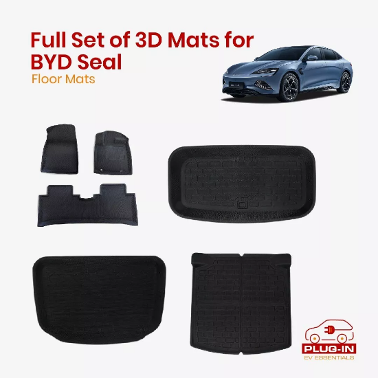 Picture of BYD Seal All-Weather Floor Mats Car Mat Liners Full Set Trunk Mats XPE