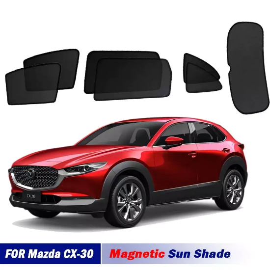 Picture of Magnetic Sun Shades For Mazda CX-30 DM 19-24 Front Port Back Windows Sun Blind