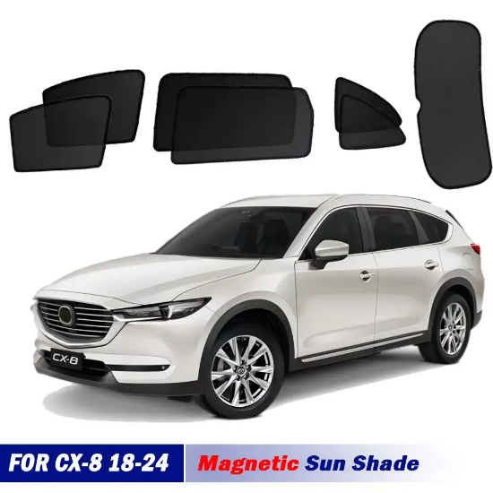 Picture of Magnetic Sun Shades For Mazda CX-8 KG 17-24 Front Port Back Windows Sun Blind