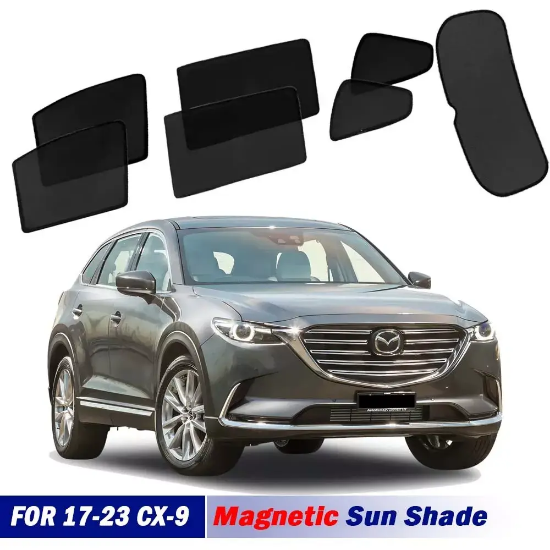 Picture of Magnetic Sun Shades For Mazda CX-9 TC 16+ Front Rear Port Back Windows Sun Blind